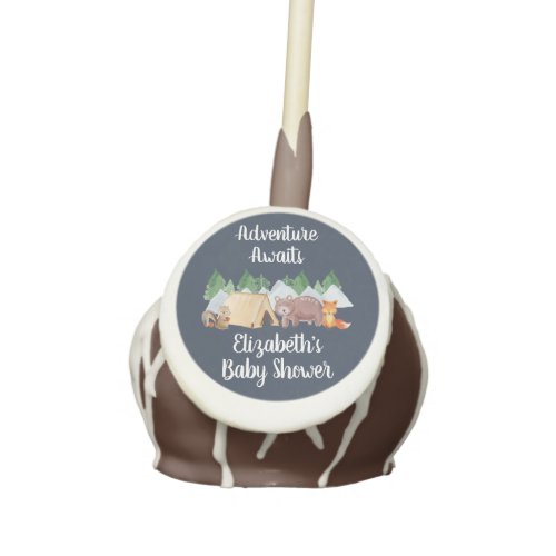 Rustic Woodland Animals Baby Shower Cake Pops