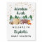 Rustic Woodland Animals Baby Shower Welcome