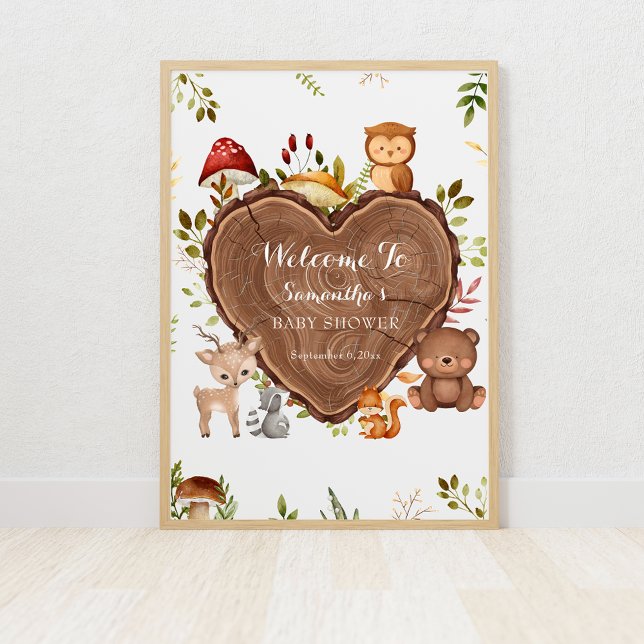  rustic Woodland Animals Baby Shower Welcome sign  (Creator Uploaded)