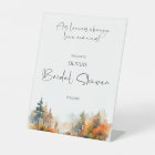 Rustic Woodland Autumn Bridal Shower Welcome