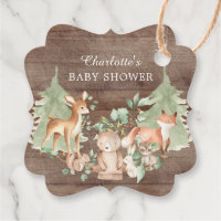 Rustic Woodland Baby Shower Favor Gift Tag