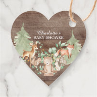 Rustic Woodland Baby Shower Favor Gift Tag