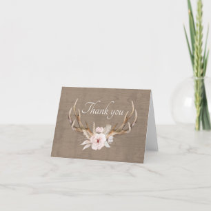 Rustic Woodland Baby Shower Thank You Card – Water