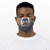 rustic woodland bear adult cloth face mask (Worn)
