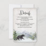 Rustic Woodland Bear Wedding Details Card