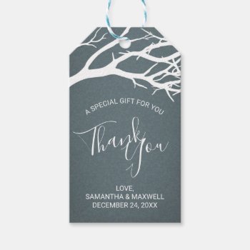 Rustic Woodland Birch Tree Branches Gift Tags by VGInvites at Zazzle