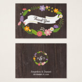 Rustic Woodland Bohemian Floral Wreath Wedding (Front & Back)