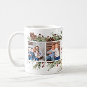 Rustic Woodland Christmas Family 4 Photo  Coffee Mug (Left)