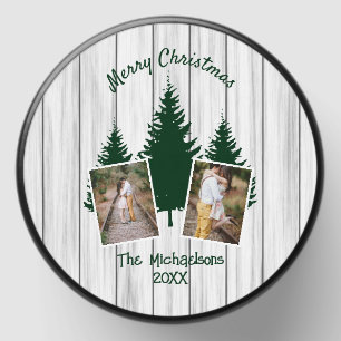 Rustic Woodland Christmas Photo Mini Candle Favors