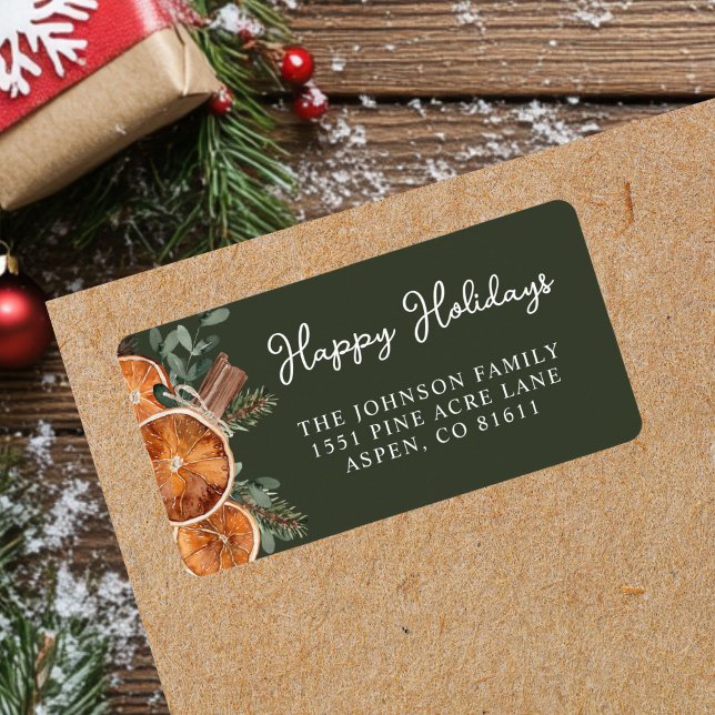 Rustic Woodland Christmas Return Address Label (Creator Uploaded)