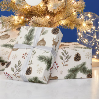 Rustic Woodland Christmas Wrapping Paper