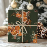 Rustic Woodland Christmas Wrapping Paper<br><div class="desc">Add a touch of rustic charm to your holiday gifts this season! Our watercolor pine & citrus Rustic Woodland Christmas Wrapping Paper is perfect for those who love the beauty of nature and a touch of whimsy to their holiday celebrations.</div>