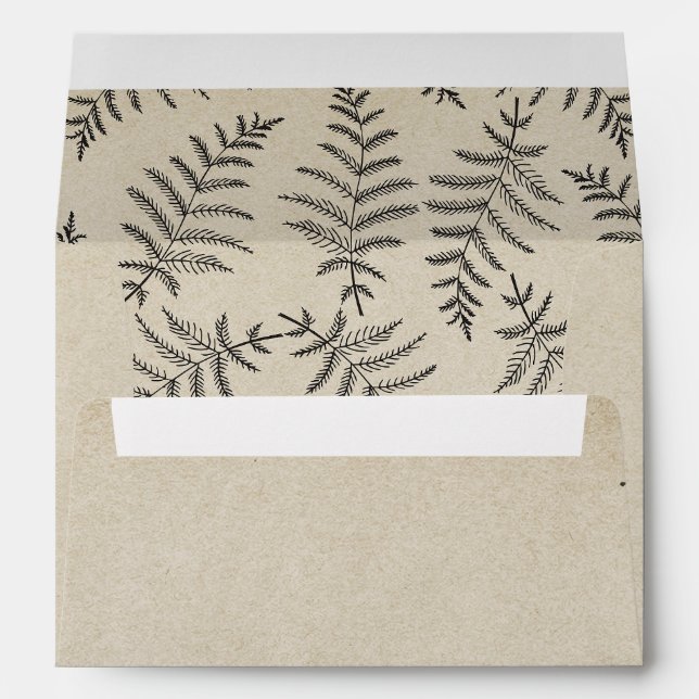 Rustic Woodland Country Wedding Envelope (Back (Bottom))
