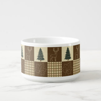 Rustic Woodland Deer Vintage Cabincore Forest Bowl