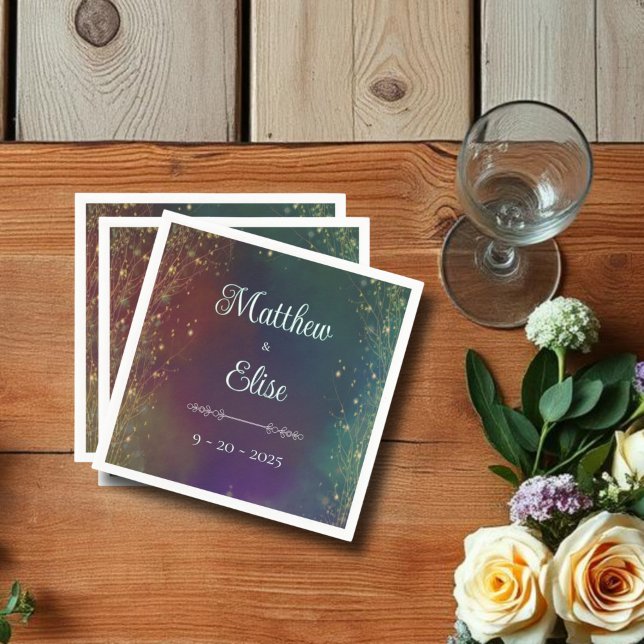 Rustic Woodland Enchanted Forest Wedding Napkins (Creator Uploaded)