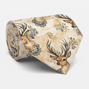 Rustic Woodland Fawn Pattern Neck Tie