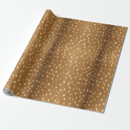 Rustic Woodland Fawn Spotted Deer Fur Wrapping Paper