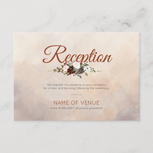 Rustic Woodland Feathers and Floral Bloom Enclosure Card