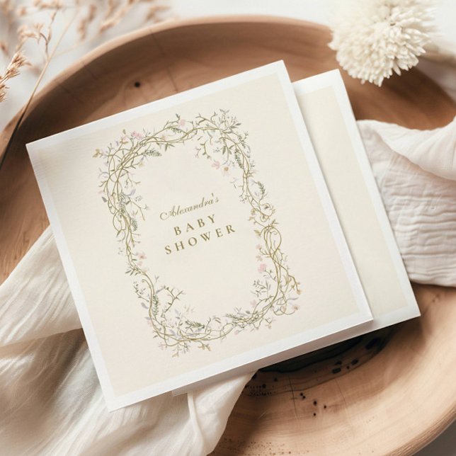 Rustic Woodland Fern Baby Shower Napkins (Creator Uploaded)