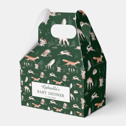 Rustic Woodland Forest Animals Baby Shower Favor B Favor Boxes