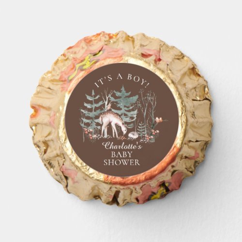 Rustic Woodland Forest Animals Baby Shower Reeses Peanut Butter Cups