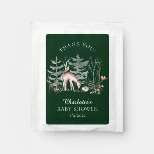 Rustic Woodland Forest Animals Baby Shower Tea Bag Tea Bag Drink Mix