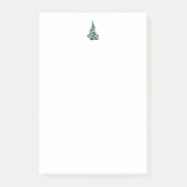 Rustic Woodland Forest Christmas Tree  Post-it Notes (Front)