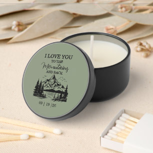 Rustic Woodland Forest Green Wedding Mini Candle Favors