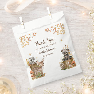 Rustic Woodland Forest Neutral Baby Shower Favor Bag