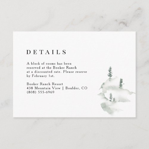 Rustic Woodland Forest Wedding Details