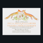 Rustic Woodland Fox Wedding Invitations<br><div class="desc">Woodland fox couple wedding invitation for your rustic country wedding. Whimsical foxes stationery for nature lovers planning their wedding in forest or countryside. --- All design elements painted by Jinaiji</div>