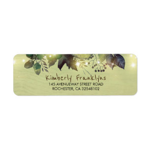 Rustic Woodland Lights Label