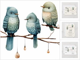 Rustic Woodland Love Birds Celebration for Wedding