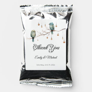 Rustic Woodland Love Birds Romantic Wedding Coffee Drink Mix