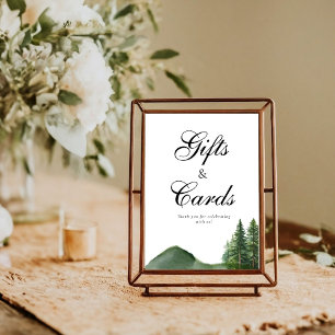 Rustic Woodland Mountain Forest Gifts & Card Sign