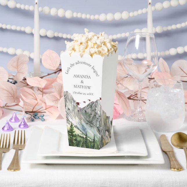 Rustic Woodland Mountain Forest Pine Wedding Favor Boxes (Wedding)