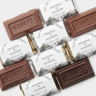 Rustic Woodland Mountain Forest Pine Wedding Hershey's Miniatures