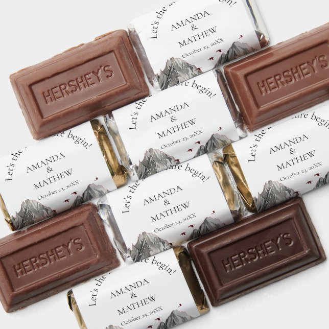 Rustic Woodland Mountain Forest Pine Wedding Hershey's Miniatures (Assorted)