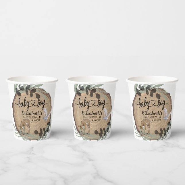 Rustic Woodland Paper Cups (Multi)