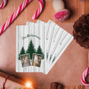 Rustic Woodland Photo Poker Cards