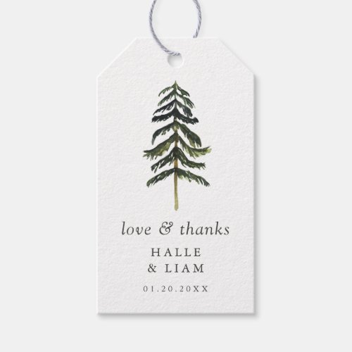 Rustic Woodland Pine Tree Wedding Gift Tags