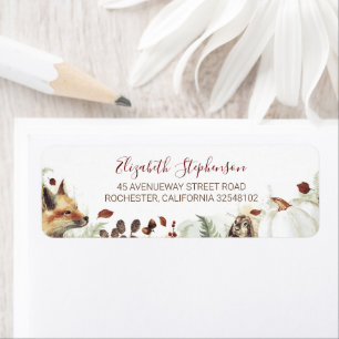 Rustic Woodland Pumpkin Fall Label