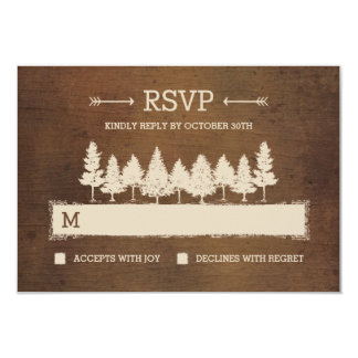 Rustic Woodland RSVP /Wedding Response Cards