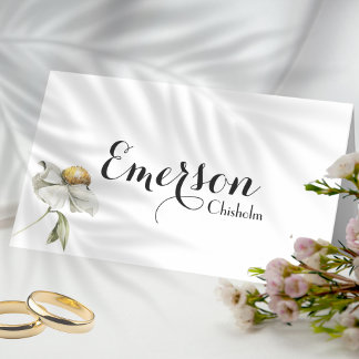 Rustic Woodland Summer Wildflower Bloom Meadow Place Card