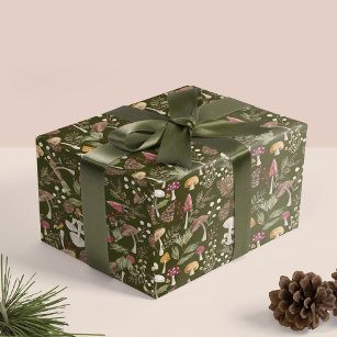 mushroom forrest Wrapping Paper by Rosewood Apothecary