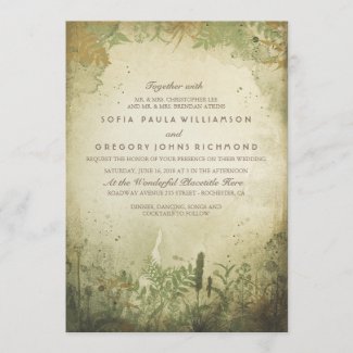 Rustic Woodland Wedding Invitation