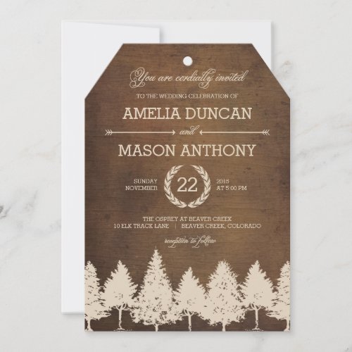 Rustic Woodland Wedding Invitations