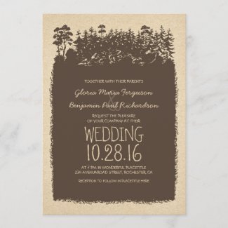 Rustic Woodland Wedding Invitations