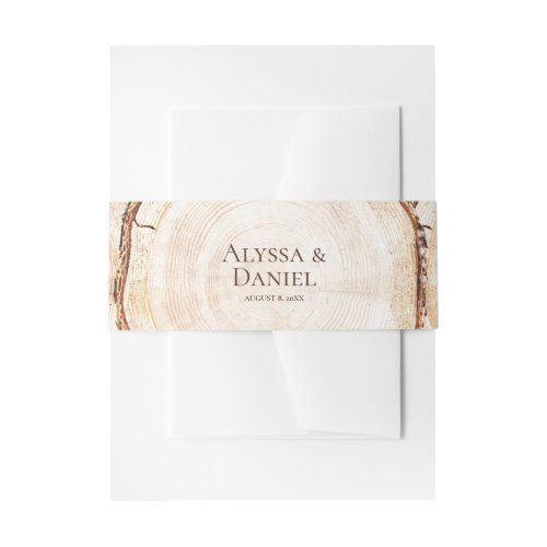 Rustic Woodland Wedding Personalized Invitation Belly Band