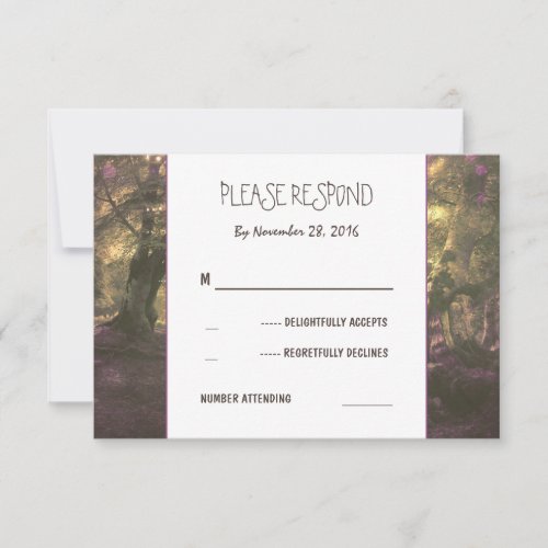 Rustic Woodland Wedding RSVP